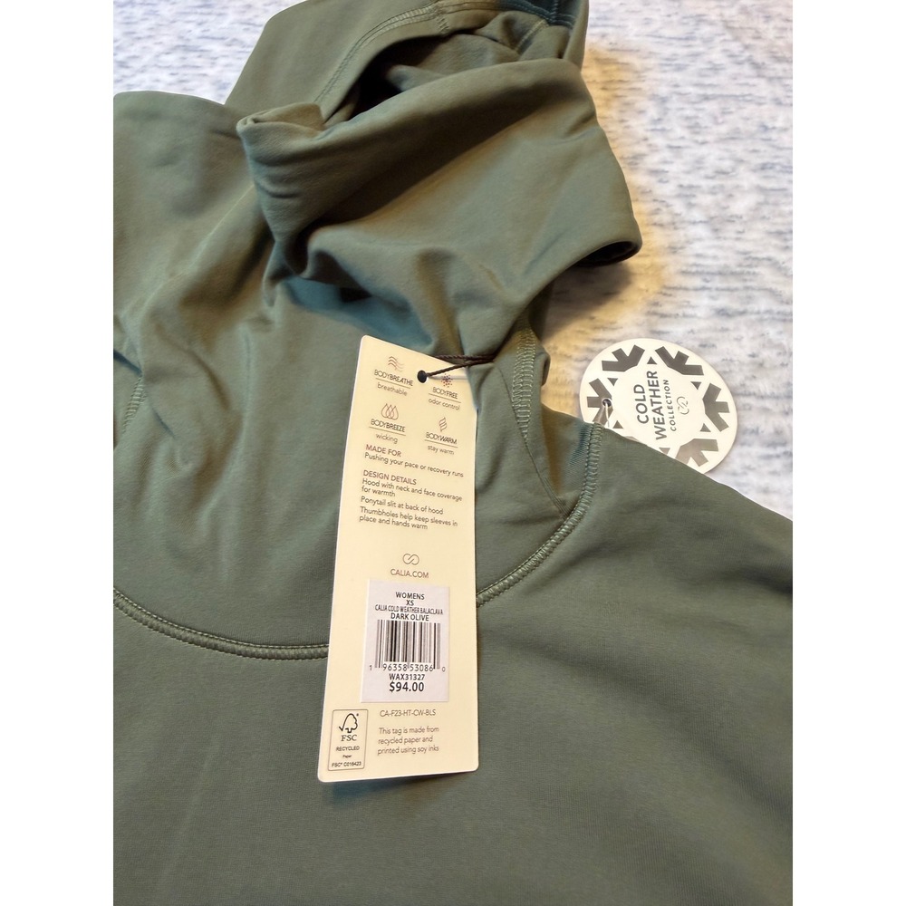 CALIA by Carrie Underwood Womens‎ Cold Weather Balaclava Top Olive Green NWT XS - Picture 4 of 7